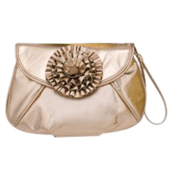 Loeffler Randall Handbags - Loeffler Randall Rosset Clutch with Bow Rose Gold